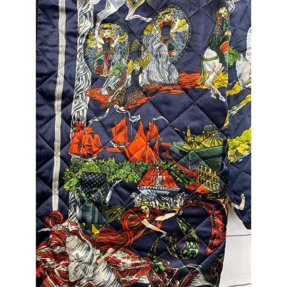 Loranzo Italy 100% Silk Quilt Jacket One Size RARE - Picture 5 of 12